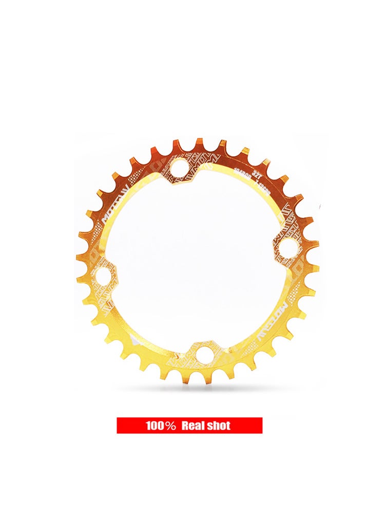 MOTSUV positive and negative tooth disc tooth disc mountain bike single disc 104BCD disc ellipse 32/34/36/38Gold Gold