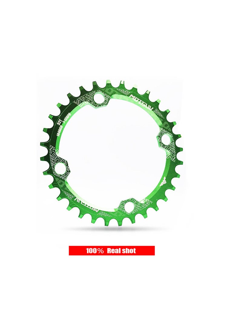 MOTSUV positive and negative tooth disc tooth disc mountain bike single disc 104BCD disc ellipse 32/34/36/38Green Green