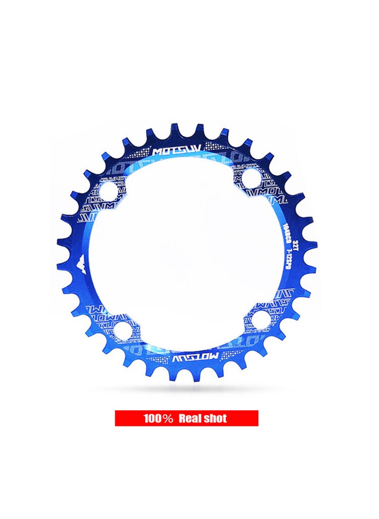 MOTSUV positive and negative tooth disc tooth disc mountain bike single disc 104BCD disc ellipse 32/34/36/38Blue Blue