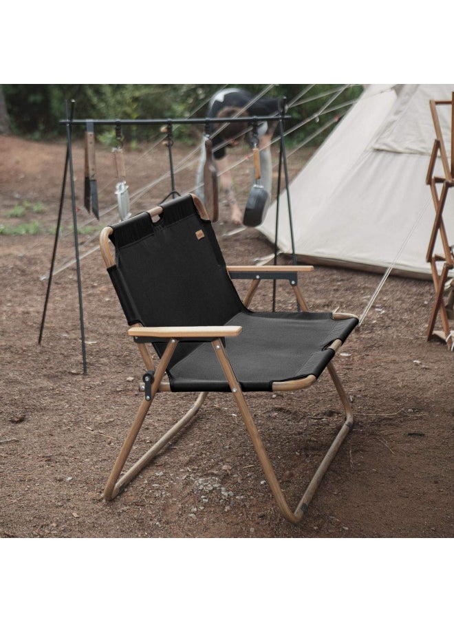 Outdoor Folding Double Chair | Camping Chair | Black | Portable, Lightweight, And Foldable Design | Supports Up To 265 Lbs