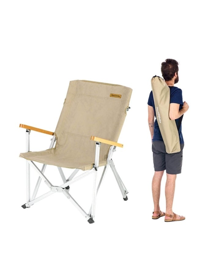 2019 Shangye Folding Chair | Portable Camping Chair | Lightweight, Foldable Design, Supports 265 Lbs | Black - Khaki