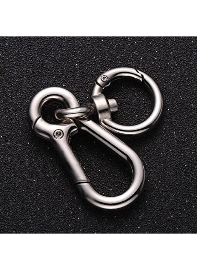 3pcs Keychain for Crafts Shoulder Strap Buckles Dog Leash Clip Small Carabiner Clip pet Buckle Keyring Ring Spring snap Hooks for Keychain Accessories Spring Coil Round Tail