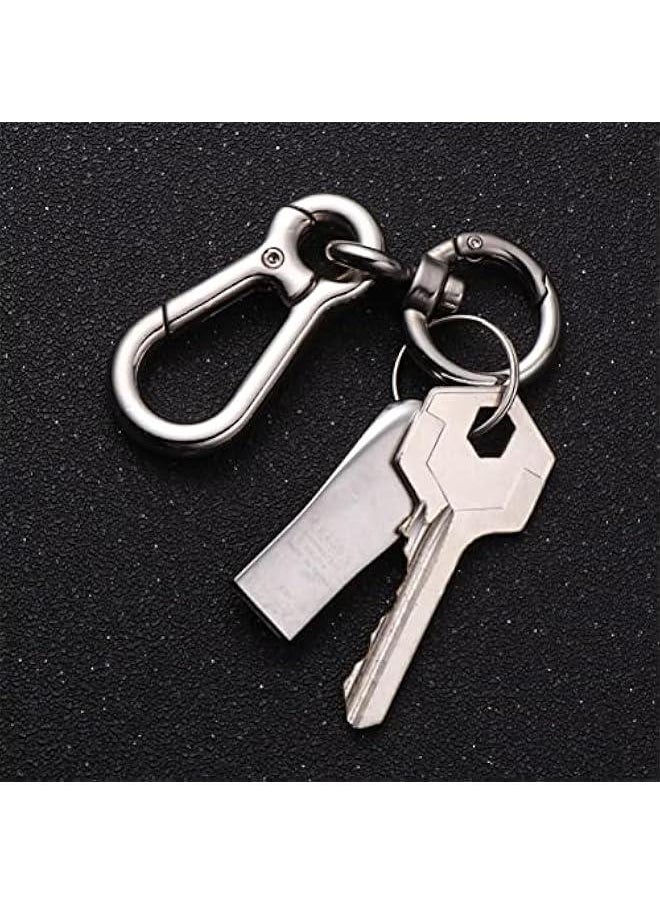 3pcs Keychain for Crafts Shoulder Strap Buckles Dog Leash Clip Small Carabiner Clip pet Buckle Keyring Ring Spring snap Hooks for Keychain Accessories Spring Coil Round Tail