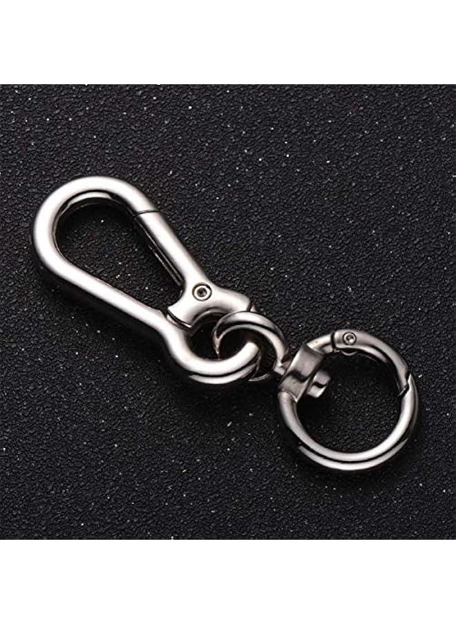 3pcs Keychain for Crafts Shoulder Strap Buckles Dog Leash Clip Small Carabiner Clip pet Buckle Keyring Ring Spring snap Hooks for Keychain Accessories Spring Coil Round Tail