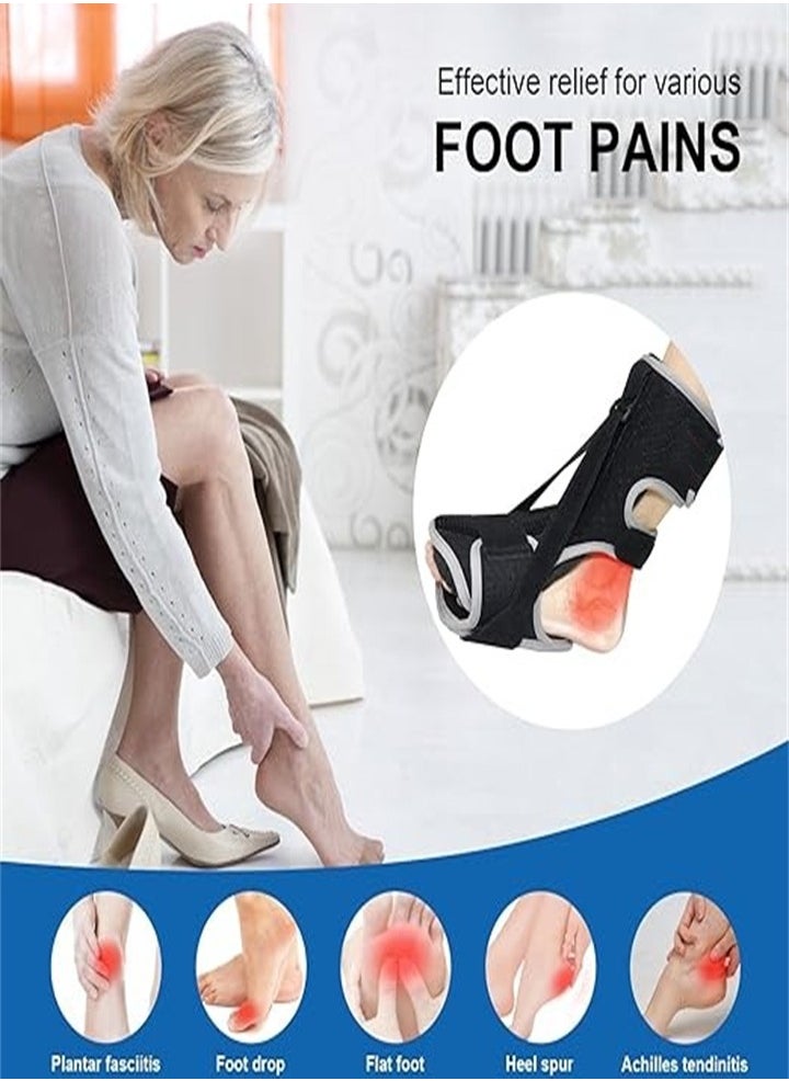 Upgraded Adjustable Plantar Fasciitis Night Splint, Plantar Fasciitis Relief Splint, Back Night Splint, Achilles Tendonitis Heel Pain Relief, Suitable for Women and Men