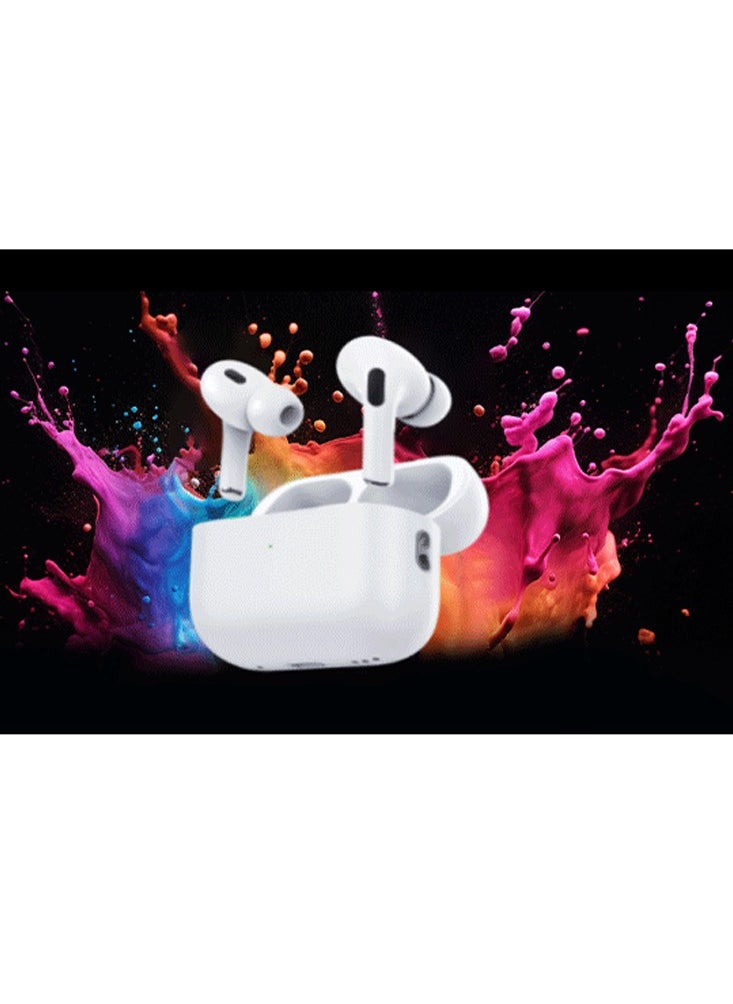 Earbuds Pro 2 With Swipe Volume Wireless Charging, 20H Total Working Time, Independent Earbuds, Touch Control, Bluetooth/Wireless Connection Type, Deep Bass - White