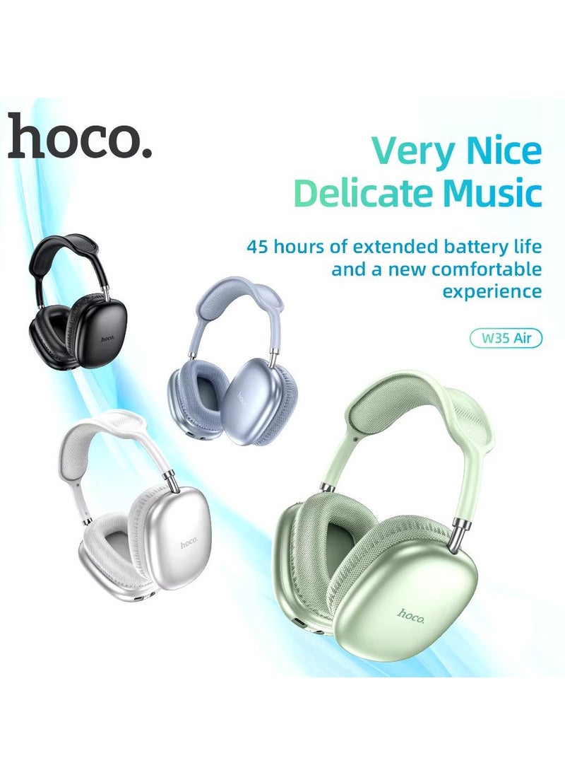 HOCO W35 Air Wireless Bluetooth Headphones Active Noise Cancelling HiFi Stereo Sound Adjustable Wireless(blue)