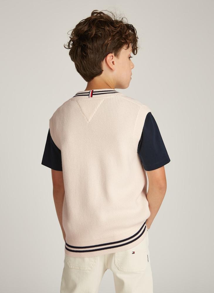 Kids V-Neck Sleeveless Sweater