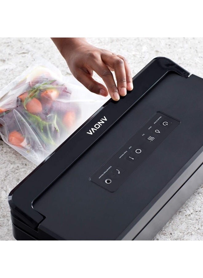 Precision Vacuum Sealer Pro, Includes 1 Bag Roll, For Sous Vide and Food Storage, black, medium