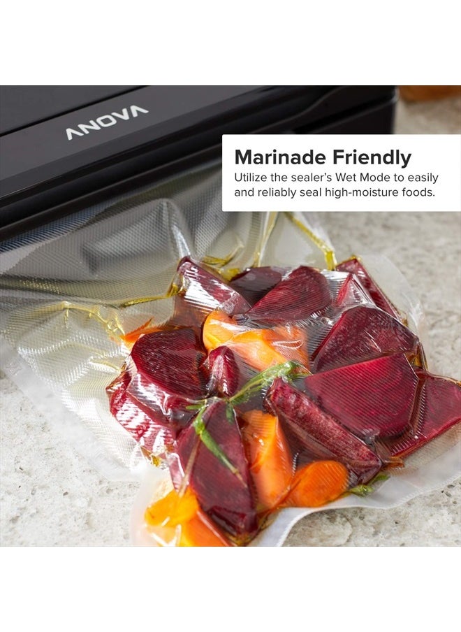 Precision Vacuum Sealer Pro, Includes 1 Bag Roll, For Sous Vide and Food Storage, black, medium