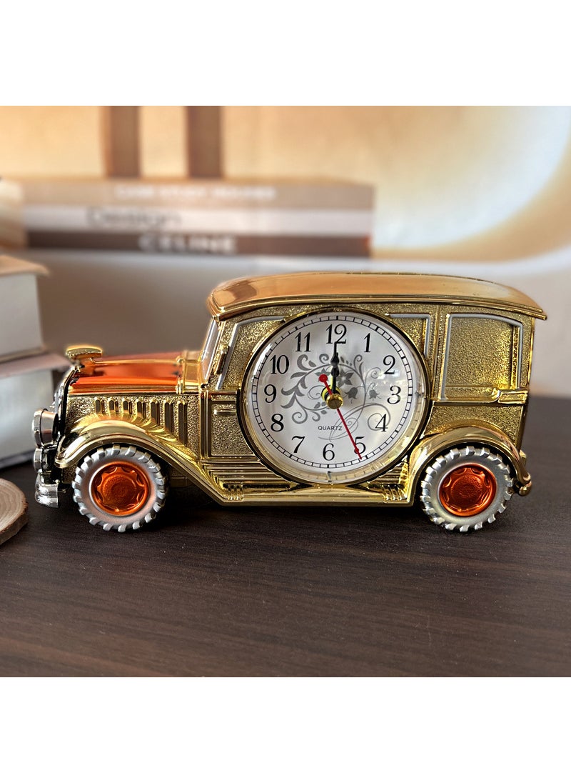 Vintage Car Alarm Clock Series CH555 Retro Nostalgic C style luxury gold two-tone