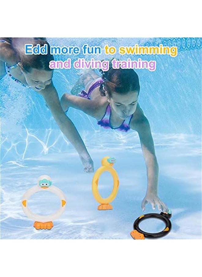 Diving Rings Pool Diving Toys for Kids Ages 4-8 Swimming Pool Toys for Kids Ages 8-12 Summer Outdoor Water Toys for Kids Adults Underwater Pool Dive/Swim Training Toy …