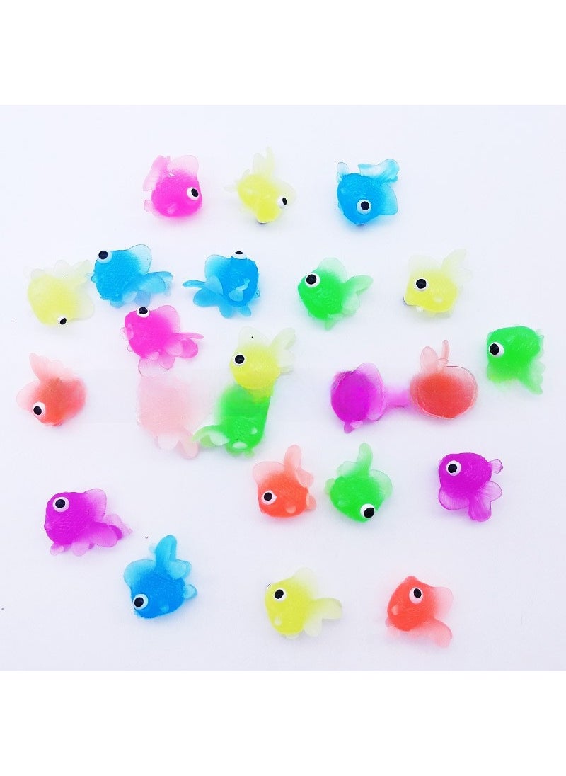 Eco-Friendly TPR Simulated Goldfish Toy 5cm small size soft goldfish 2.5cm