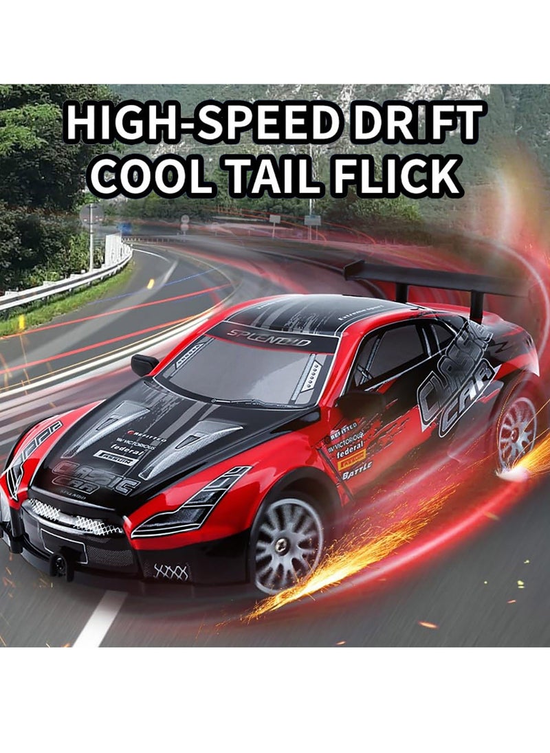 Remote Control Car Racing Vehicle | 1:20 Scale 4WD High-Speed GTR RC Drift Car | 2.4GHz Electric Sport Toy with Extra Tires, LED Lights, 15KM/H Speed | Perfect Gift for Kids & Beginners