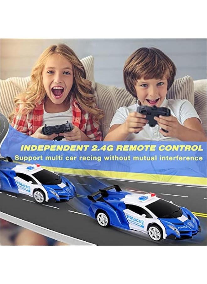 Remote Control Car - Transform Robot RC Cars Contains All Batteries: One-on Deformation and 360 Degree Rotating Drifting, Present  Birthday Gift for Boys/Girls