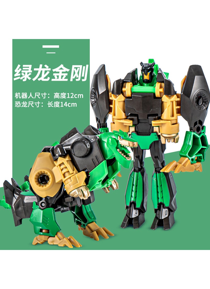 Boys Transformation Robot Dinosaur Car Toy Green Dragon King Kong-JY675-F