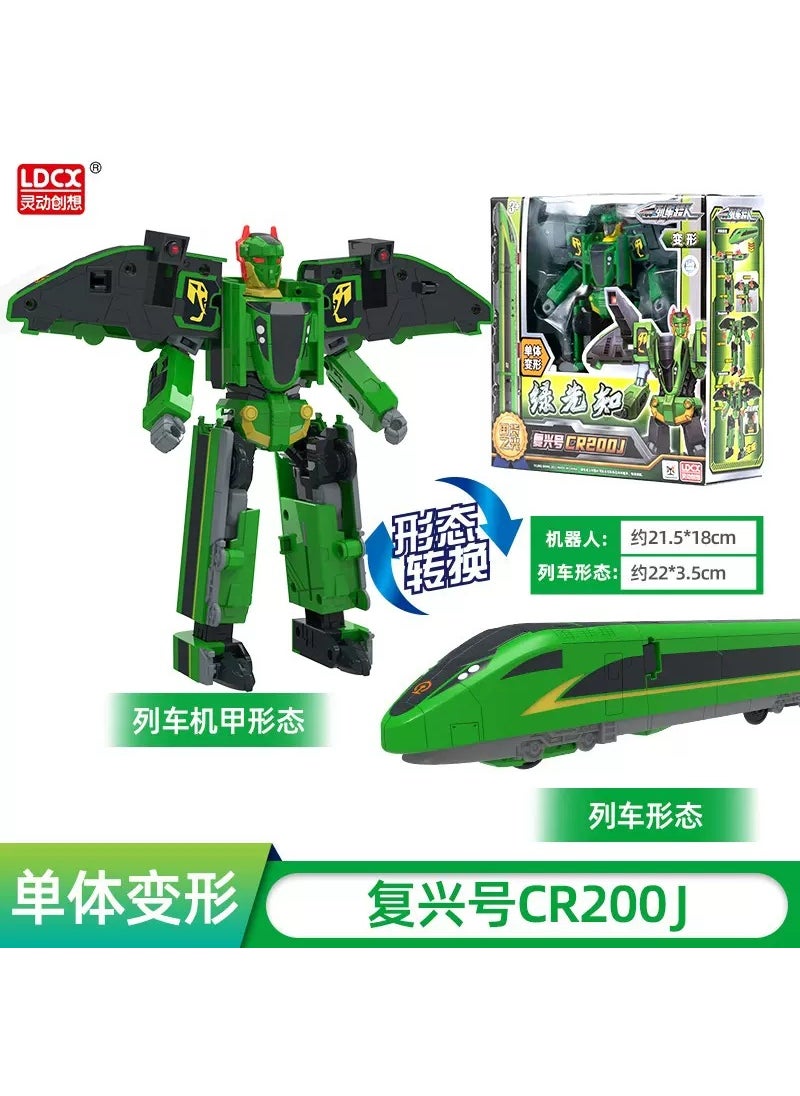 Transforming Mech Dragon Robot Toy for Kids Fuxing CR200J-monomer Green Prophet