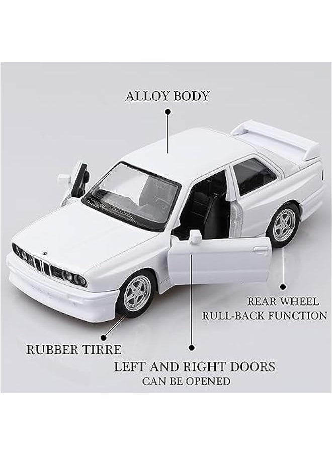 1/36 Scale 1987 BMW M3 Diecast Model Cars,Pull Back Vehicles BMW E30 Toy Cars,Cars Gifts for Boys Girls