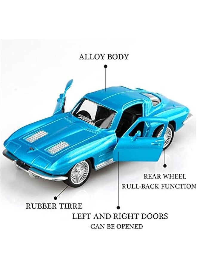 1/36 Scale 1963 Chevy Corvette Diecast Cars Models,Pull Back Vehicles Toy Cars,Cars Gifts for Boys Girls