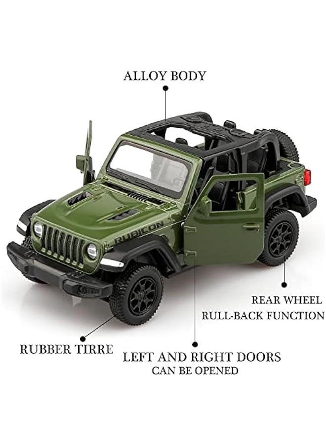 1/36 Scale Jeep Wrangler Rubicon Diecast Car Models,Pull Back Vehicles Toy Cars,Cars Gifts for Boys Girls