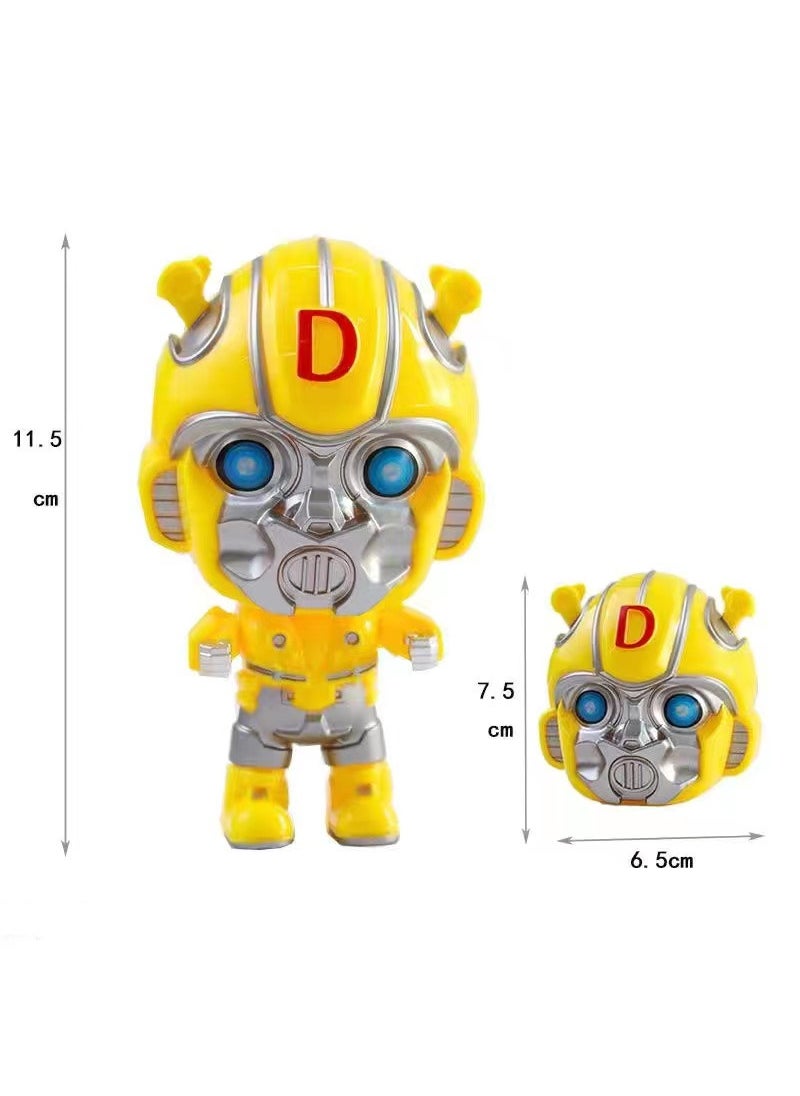 Kids Ultraman Transform Robot Toy Figure Gift Set Yellow-Wasp Mech Warrior [Bag]]