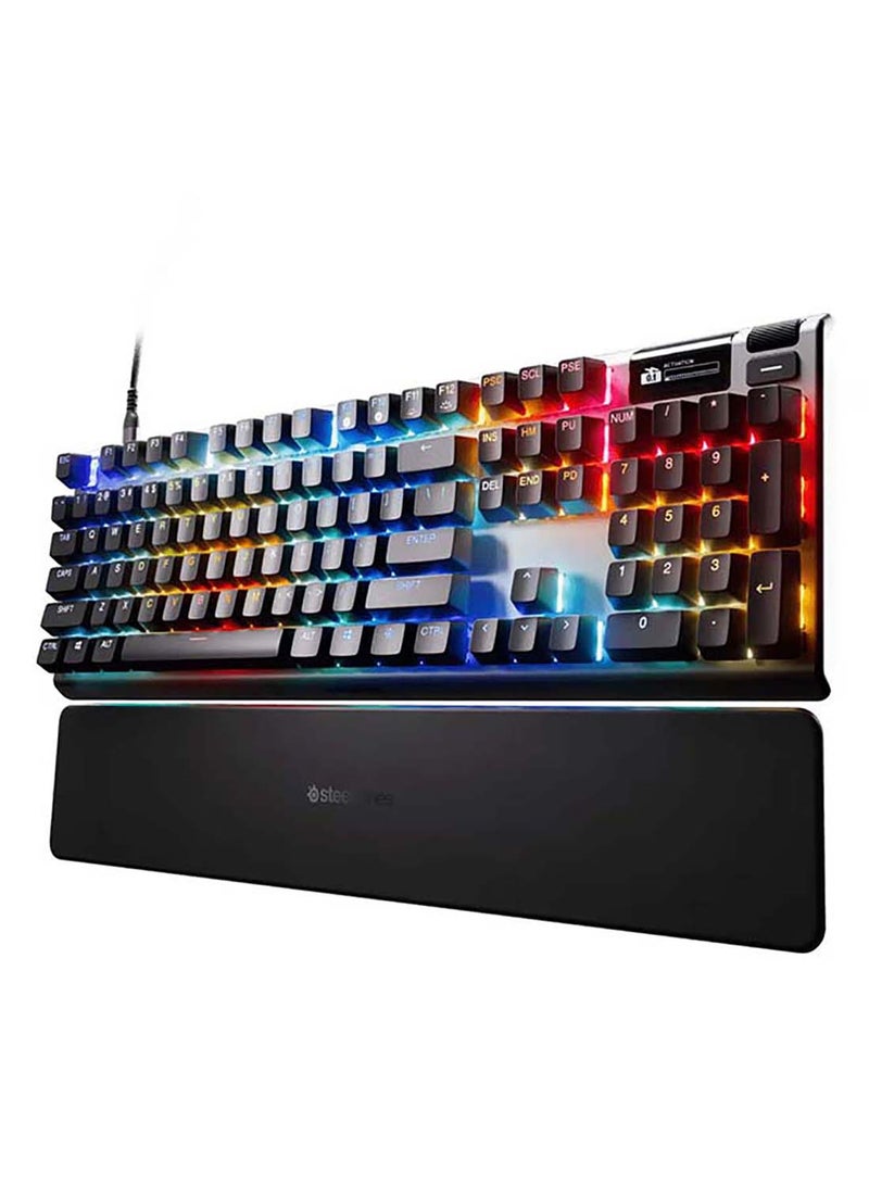 Apex Pro Gen 3 Full Size Mechanical Gaming Keyboard, OmniPoint 3.0 Adjustable HyperMagnetic Switches, Double Shot PBT Keycaps, US English Layout, Wired Connectivity, Black | 64660