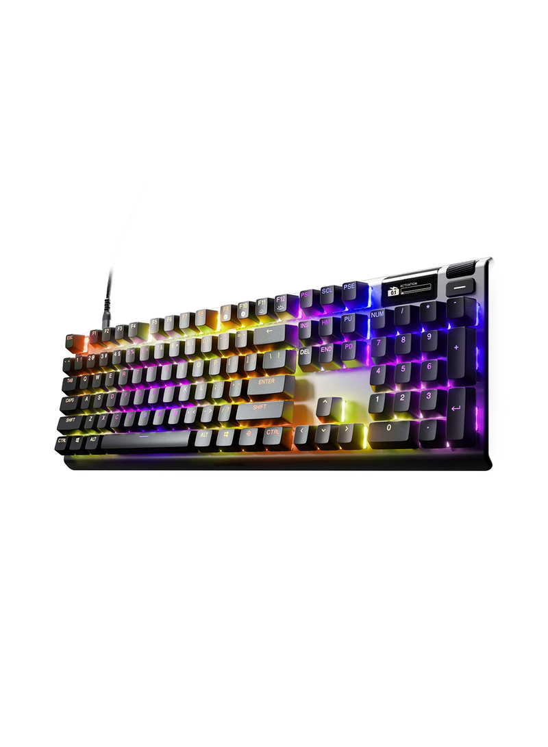 Apex Pro Gen 3 Full Size Mechanical Gaming Keyboard, OmniPoint 3.0 Adjustable HyperMagnetic Switches, Double Shot PBT Keycaps, US English Layout, Wired Connectivity, Black | 64660
