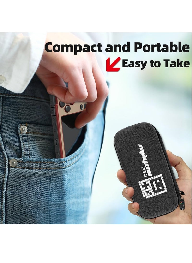 A30 Handheld Game Console 2.8-inch 640*480 IPS Screen 2600mAh Compatible with WiFi Multiplayer Portable Case(Gold Red)