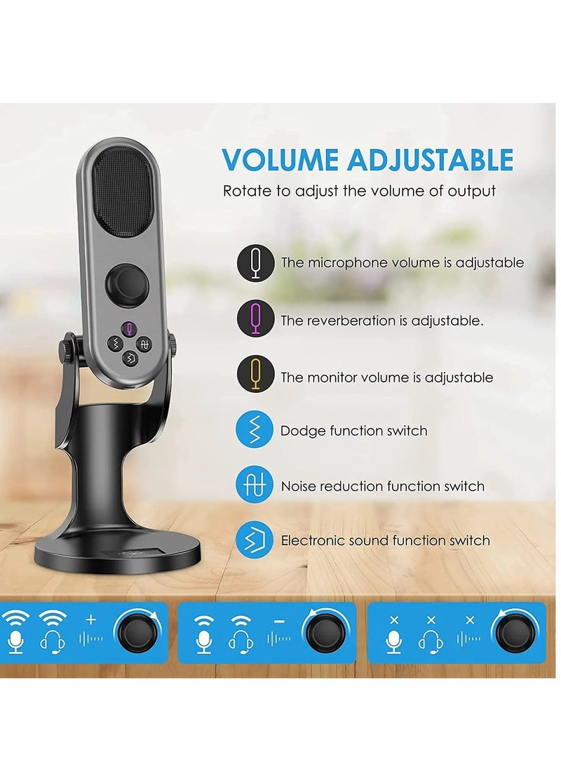 Jmary MC-PW7 Multifunctional USB Recording Microphone for Podcast Gaming and Live Streaming