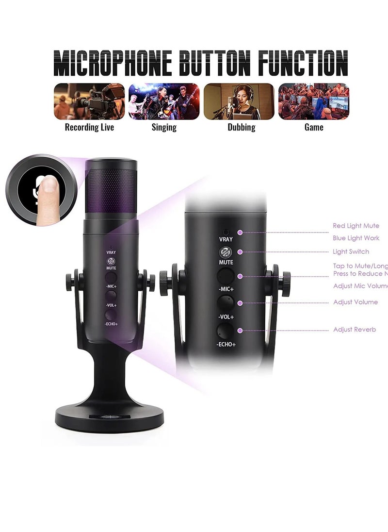 Jmary MC-PW9 Professional USB Microphone for Podcast live Streaming