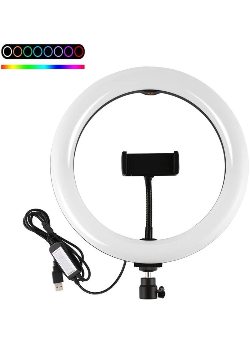 MJ36 RGB soft ring light Circle Photography Lighting 16 colour Led RGB Ring Light with Phone Tripod Stand