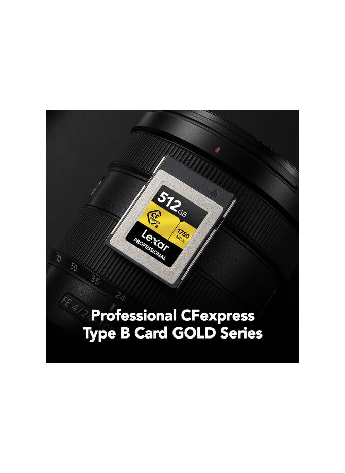 Lexar 512GB Professional CFexpress Type B Card GOLD Series