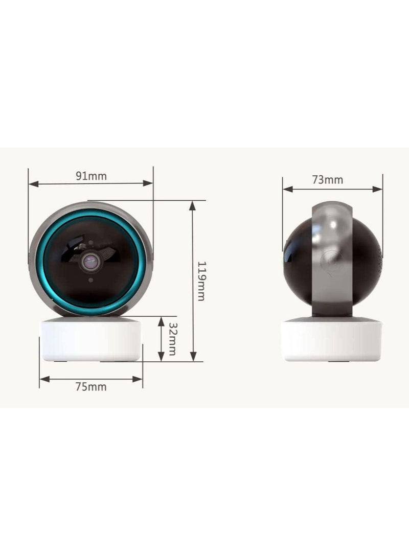 Geek Space Big Eye 360° Home Camera with Dual-Band Wi-Fi Support (2.4G/5G)