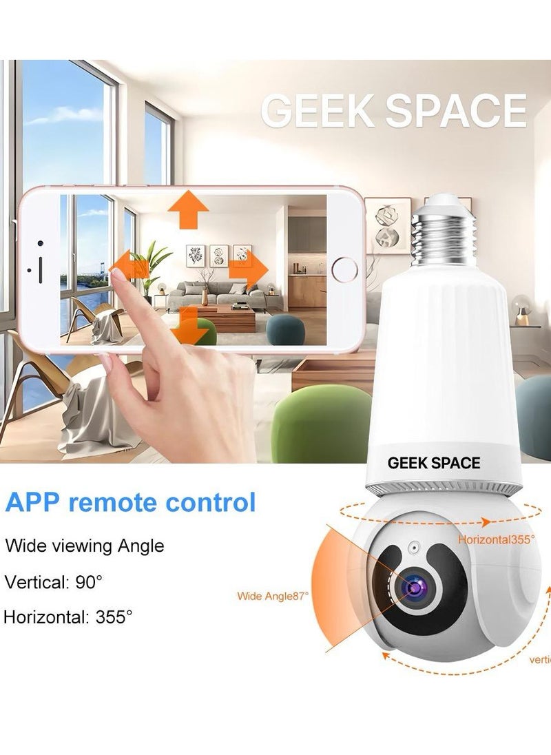 Geek Space Wi-Fi Bulb Camera: Smart Lighting and 360° Surveillance in One E26