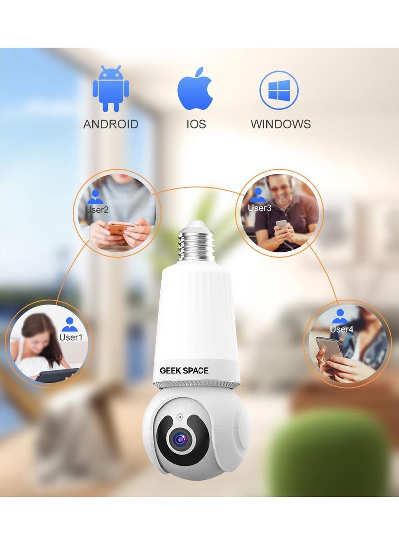 Geek Space Wi-Fi Bulb Camera: Smart Lighting and 360° Surveillance in One E26