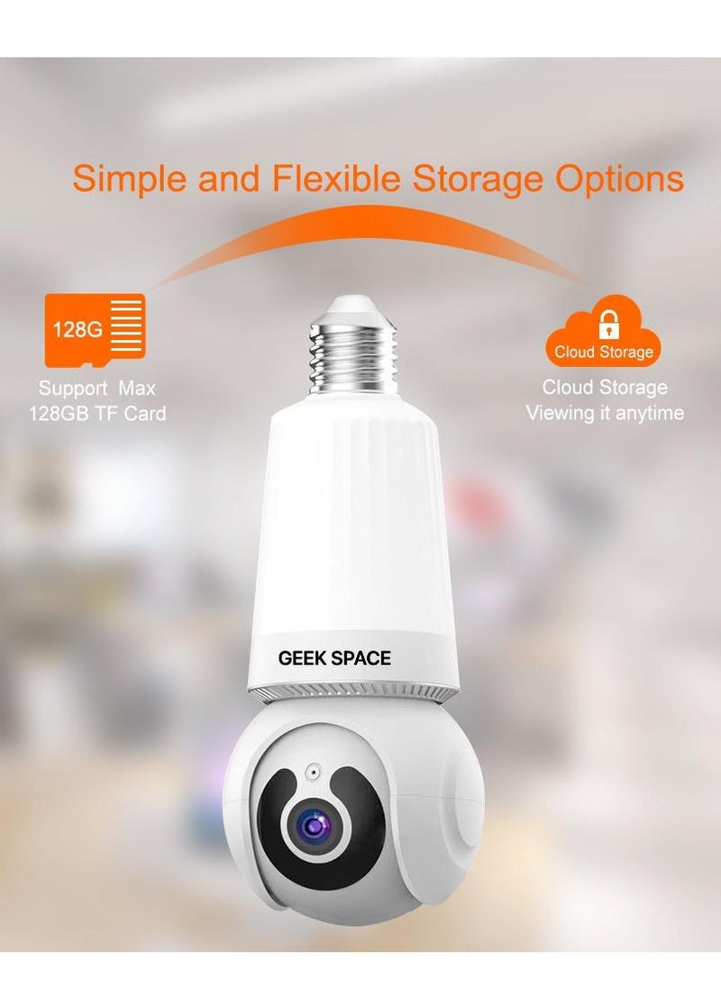 Geek Space Wi-Fi Bulb Camera: Smart Lighting and 360° Surveillance in One E26