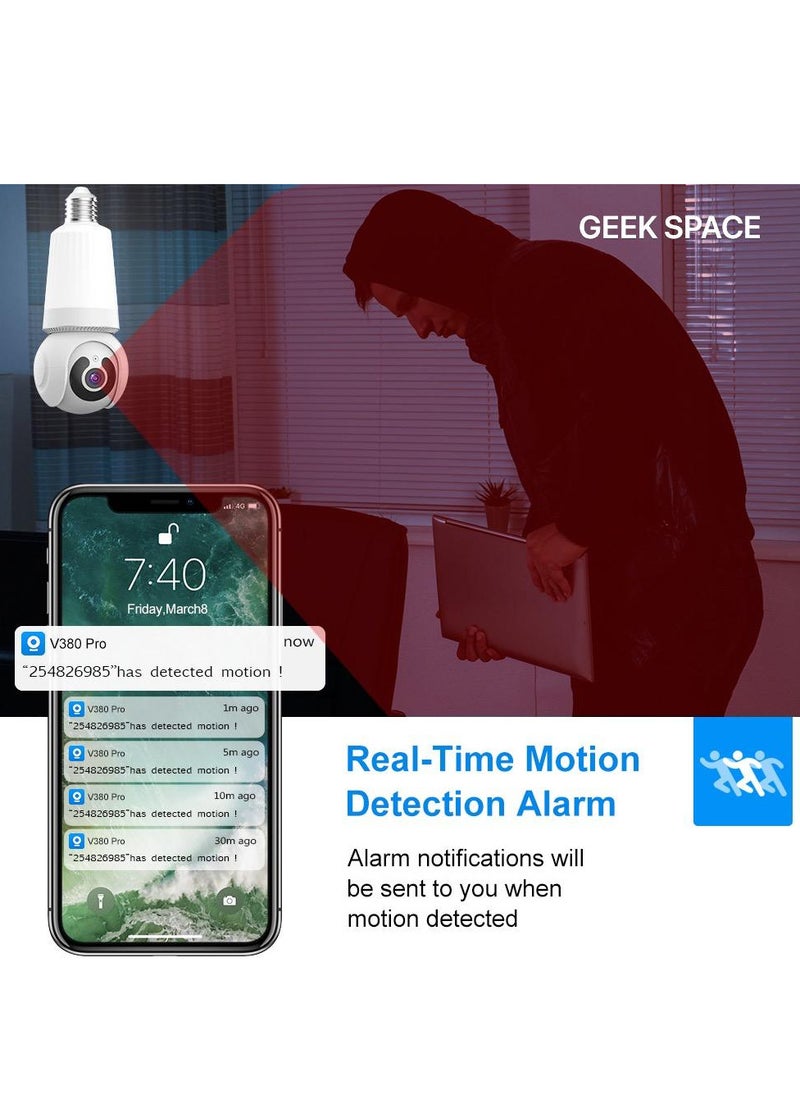 Geek Space Wi-Fi Bulb Camera: Smart Lighting and 360° Surveillance in One E26