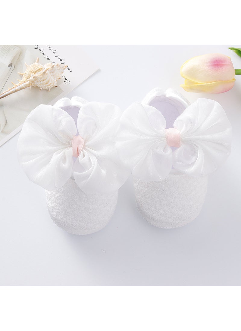 2022 new baby shoes newborn baby shoes 0-1 years old childrens shoes soft bottom princess shoes 3-6-9 months toddler shoesSilky bow White Silky bow White