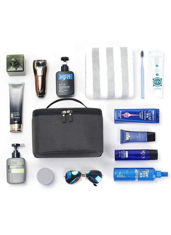 Women Makeup Bag Cosmetic Bags With Mesh Pocket Portable Travel Toiletry Bag For Women/Men, Black