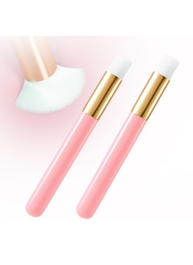 2 Pieces Lash Brush Cleaning Lash Shampoo Brushes For Nose Cleaning Fan Brush Peel Off Blackhead Brush Remover Tool, Lash Wash,Lash Supplies（Pink）