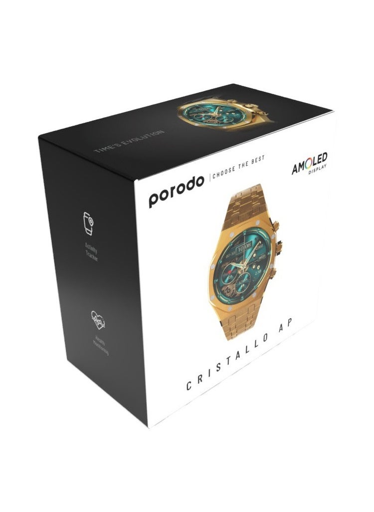 CristalloAP Smart Watch Blue Dial - Gold