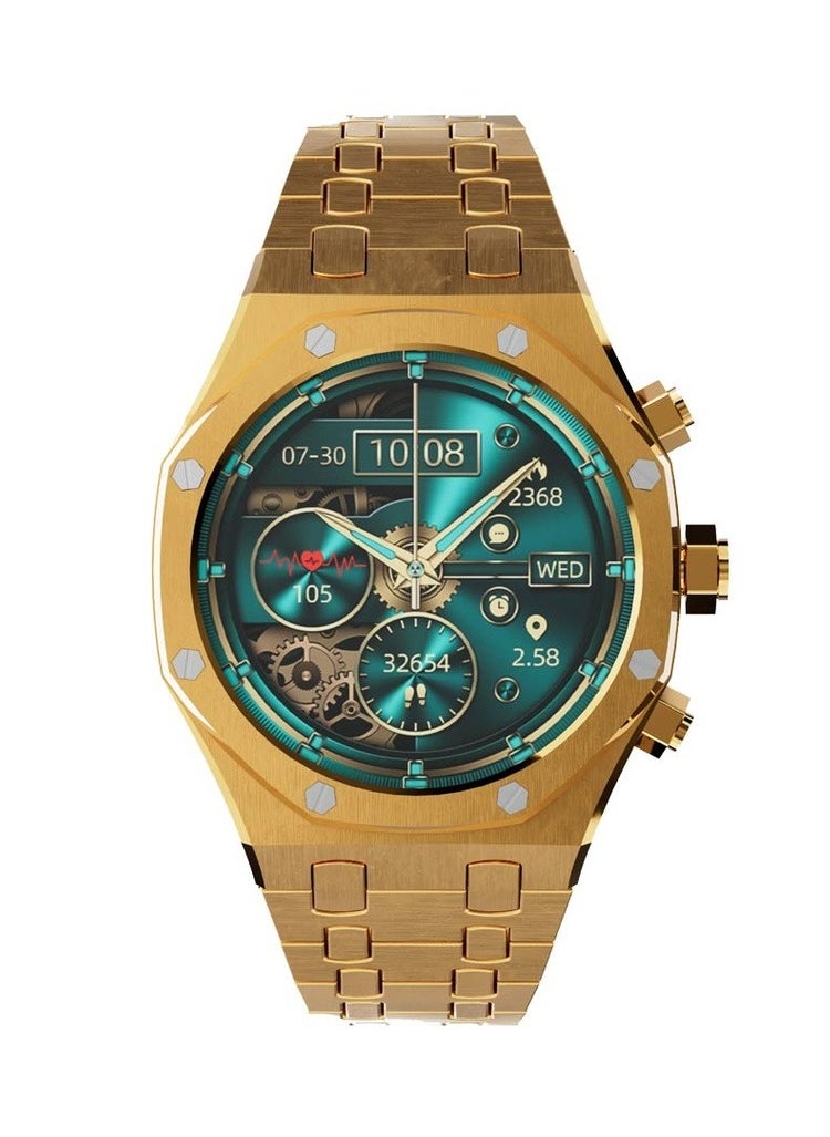 CristalloAP Smart Watch Blue Dial - Gold