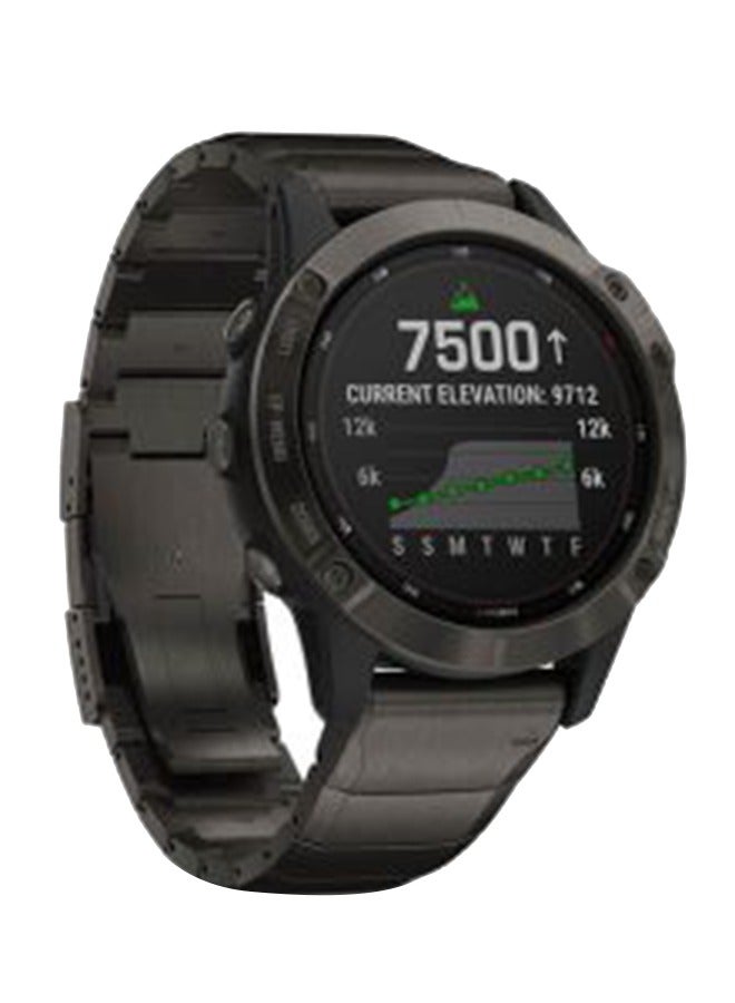 Fenix 6 - Pro Solar Edition Titanium Carbon Grey DLC With Titanium DLC Band Carbon Grey