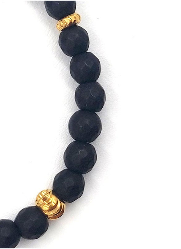 Handmade Beaded Bracelet for Men with Black Onyx