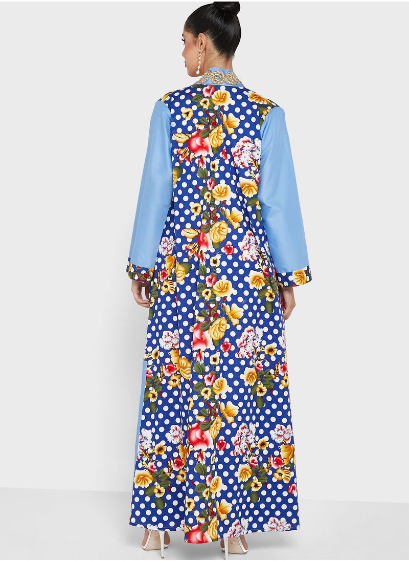 Floral Printed Abaya