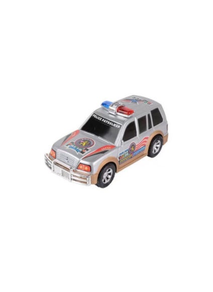 Police Car Toy with Lights and SirensSpace silver cross-country police car Space silver cross-country police car