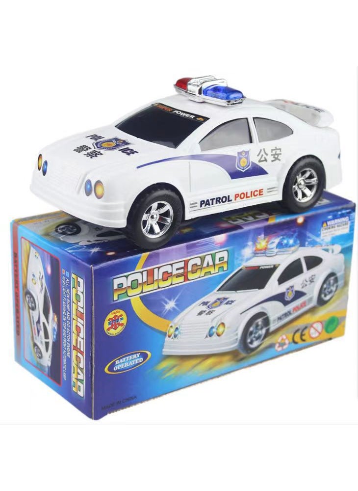 Police Car Toy with Lights and SirensWhite public security car White public security car