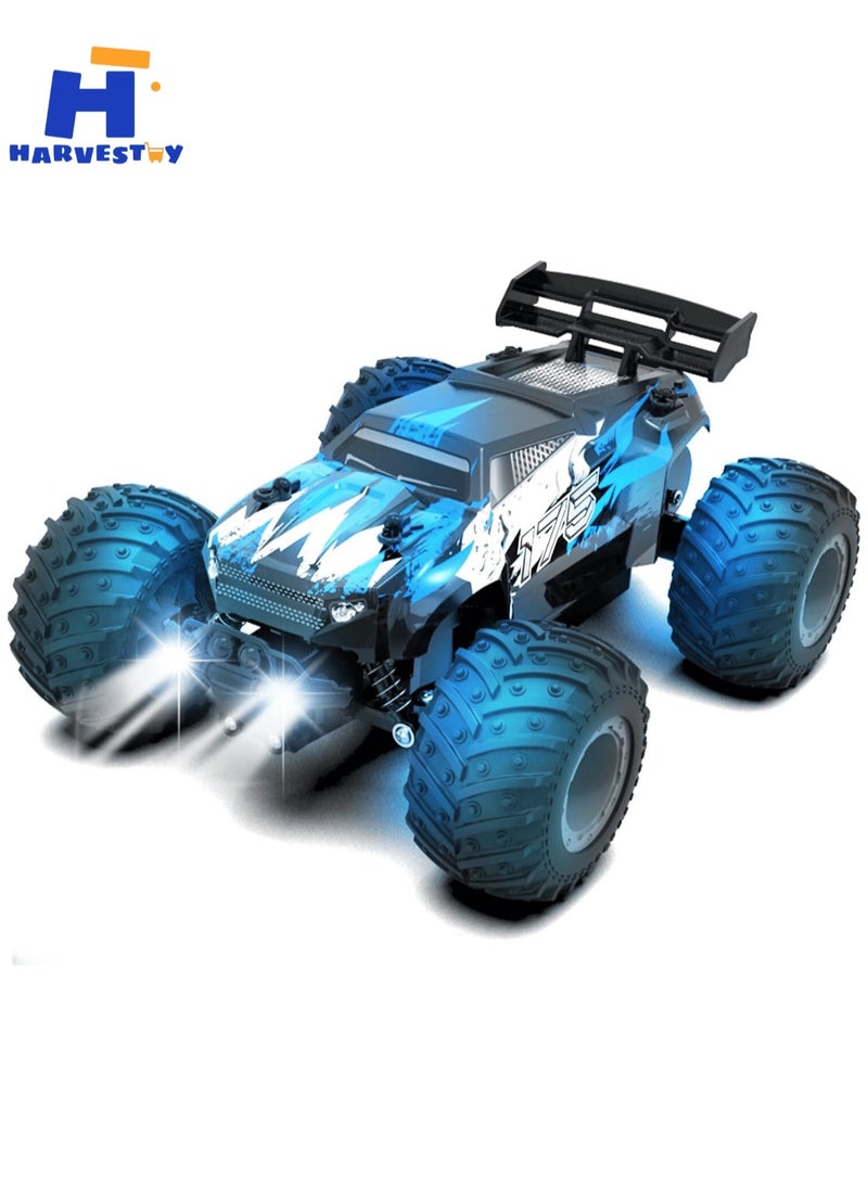 Rechargeable Remote Control Car Toys - RC Cars, Handcontrolled Car for Boy, 4WD Electric Vehicle Toys with Headlights u0026 Colorful Car Body Lights, Gift for Boys Girls Kids