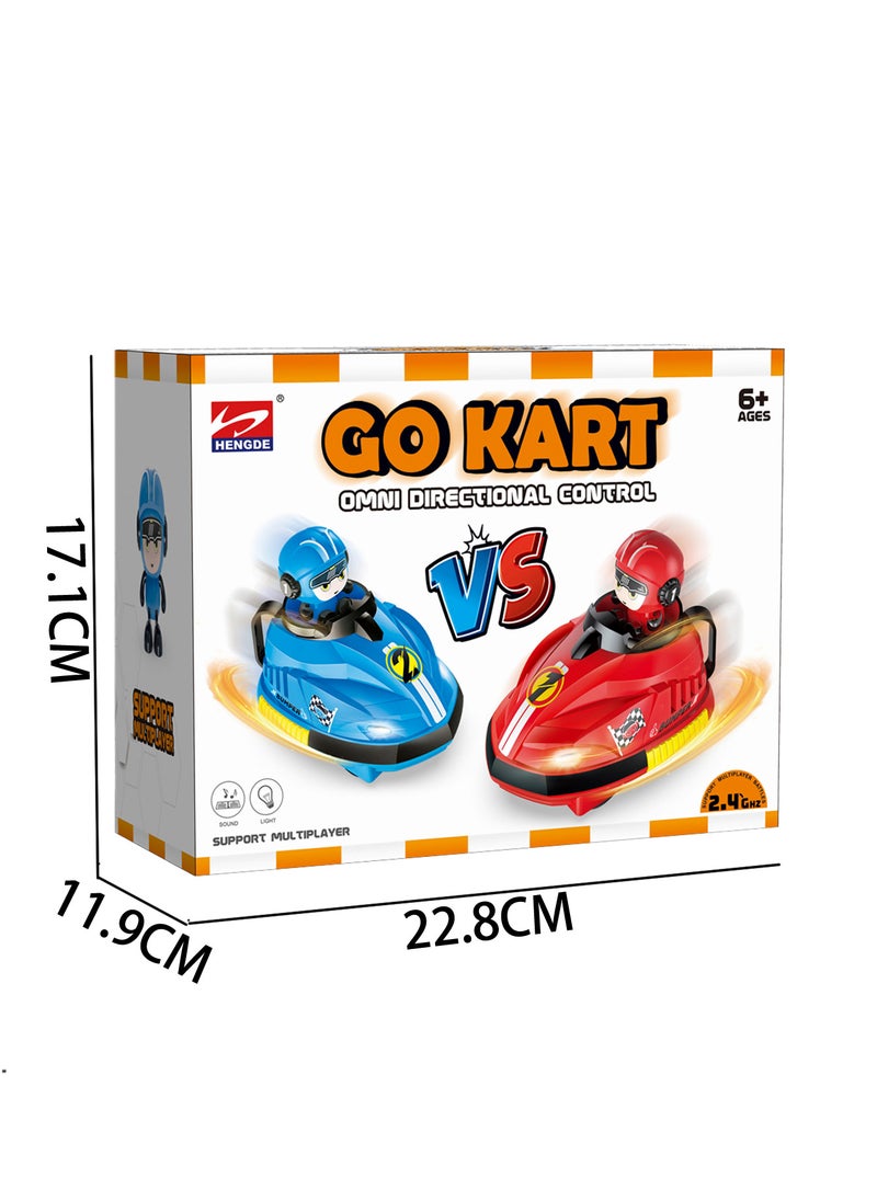 2024 New RC Bumper Cars Dual Battle Kids Gift [3366] Double Battle Remote Control Bumper Car (English Color Box)