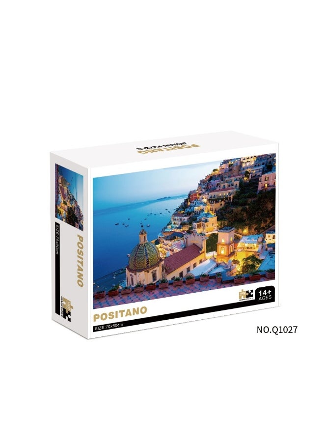 1000-Piece Colorful Scenic Oil Painting Puzzle